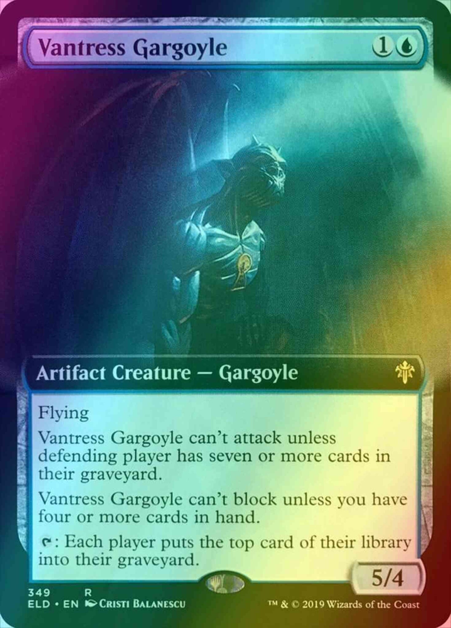 Vantress Gargoyle [349] [Extended Art] [Throne of Eldraine] [Foil]