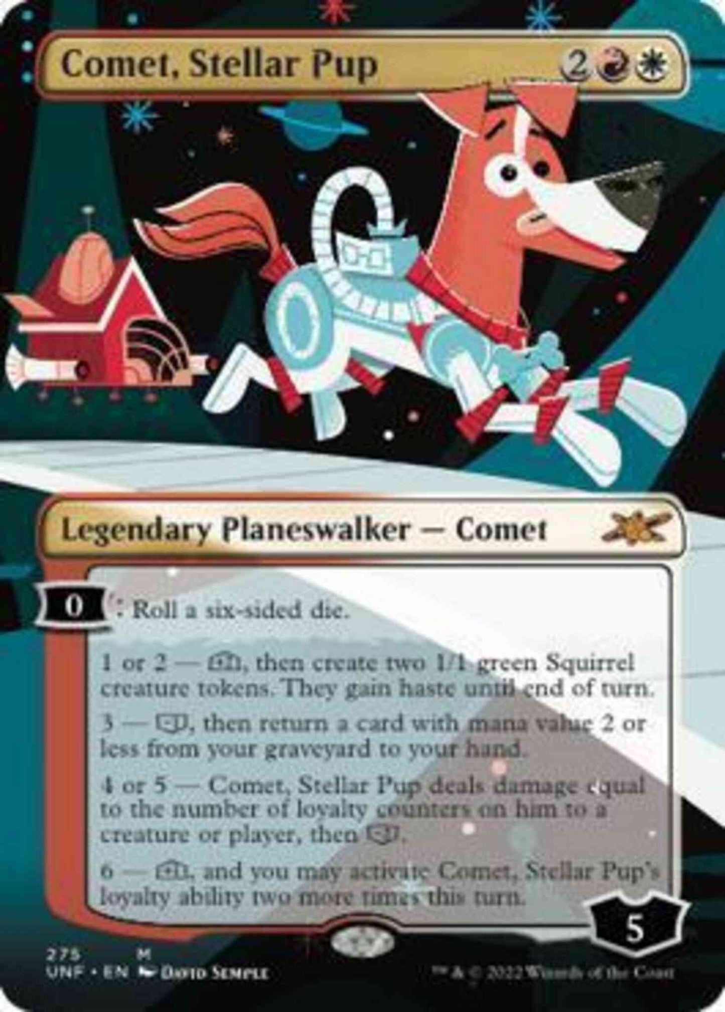 Comet, Stellar Pup [275] [Borderless] [Showcase Cards of Tomorrow] [Unfinity] [Non-Foil]