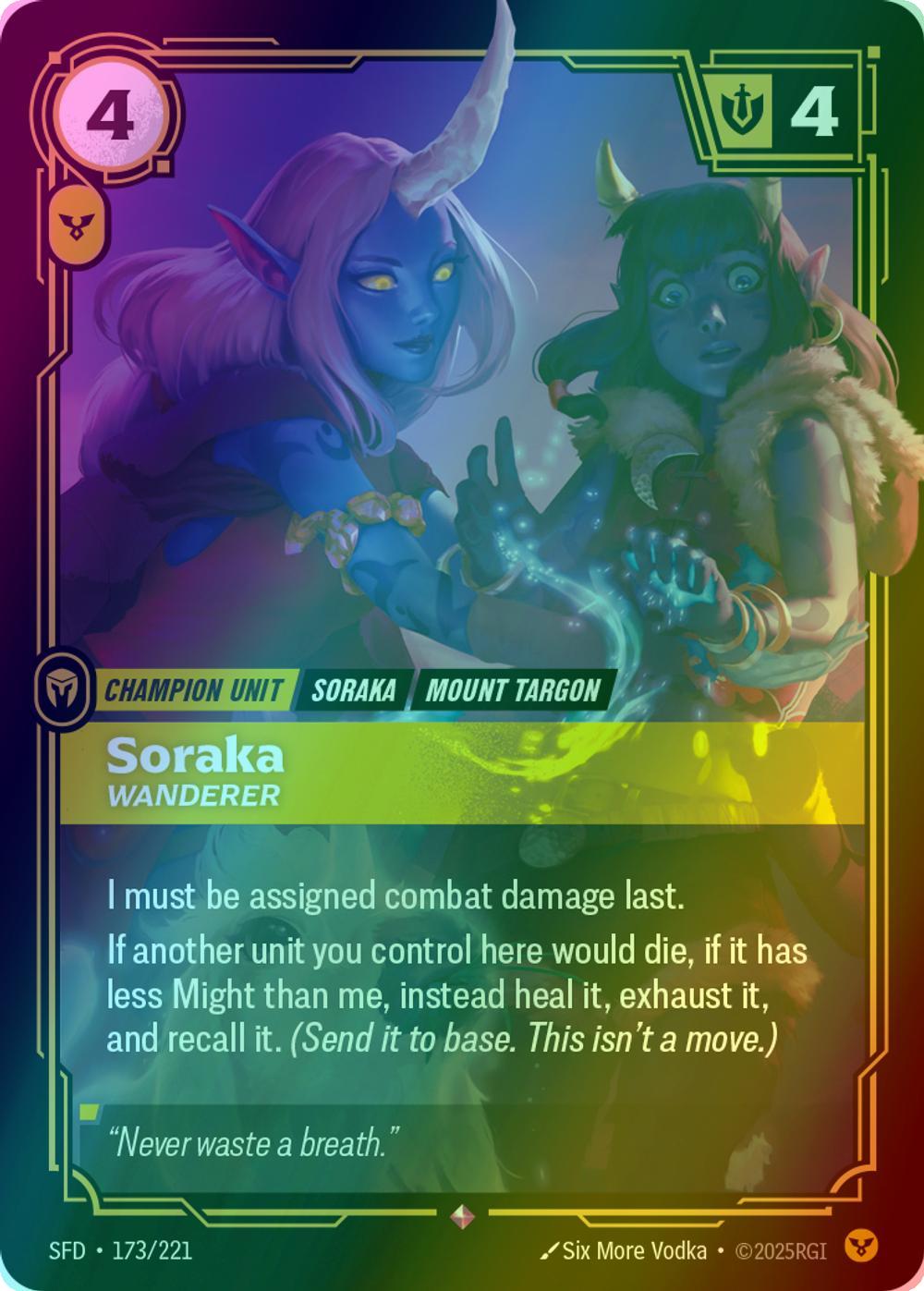 Soraka - Wanderer - 173/221 [Spiritforged] [Foil]