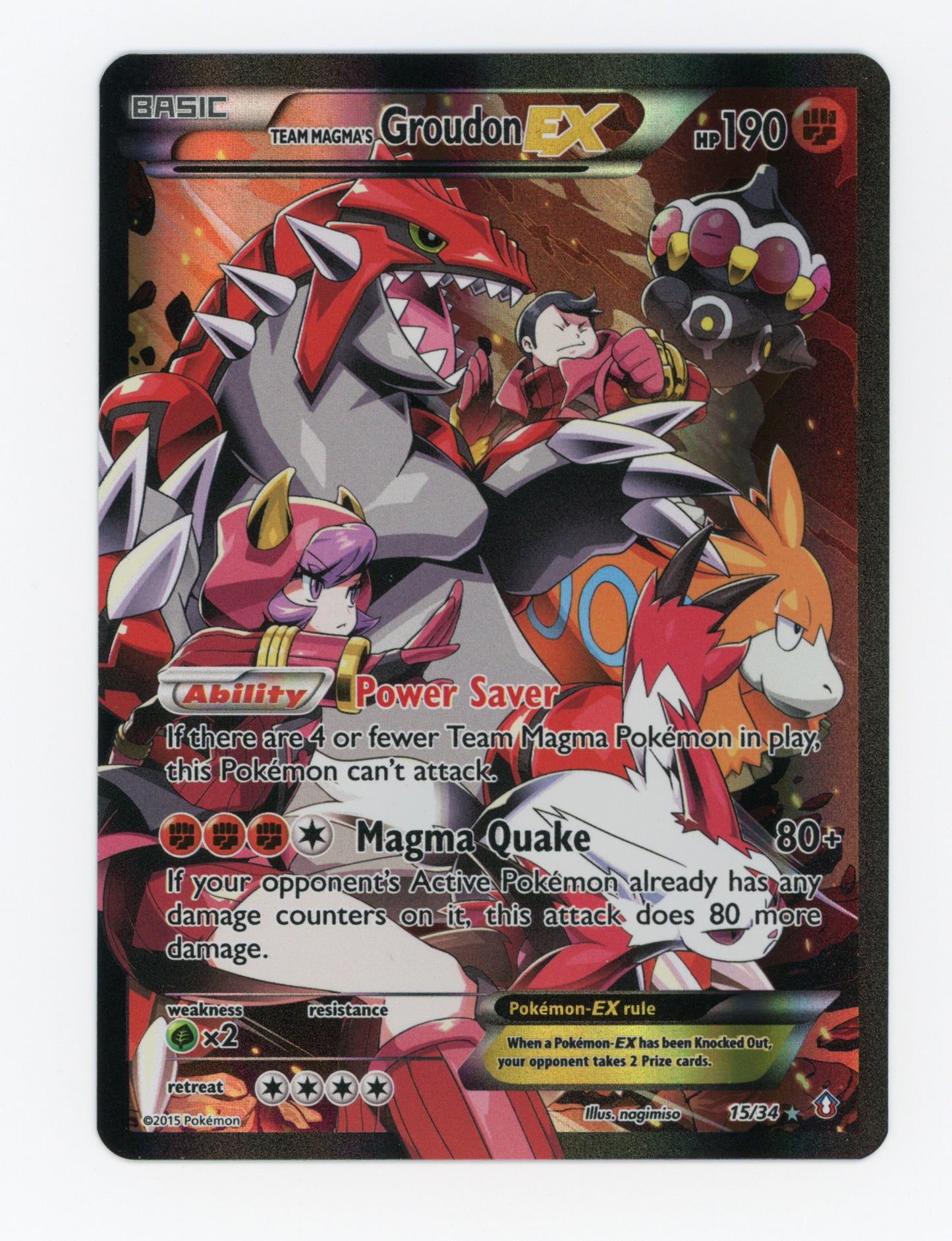 Team Magma's Groudon-ex — Rare Holo EX — ID 19405