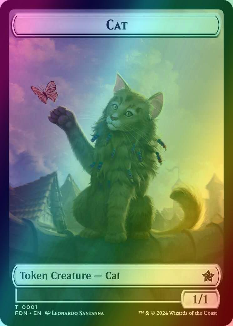 Cat Token (01) // Cat Token (02) [Foundations: Tokens] [Foil]