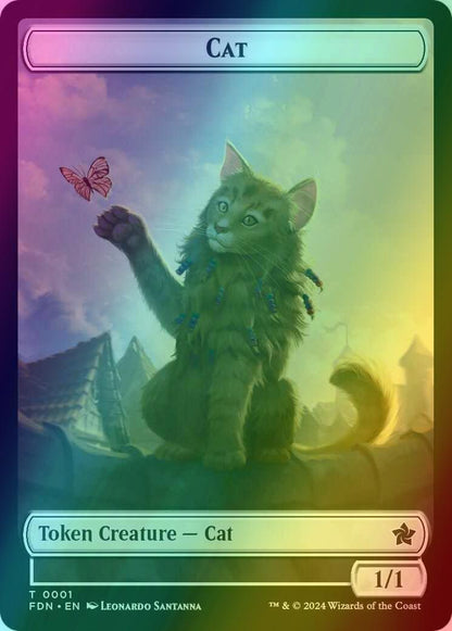 Cat Token (01) // Cat Token (02) [Foundations: Tokens] [Foil]
