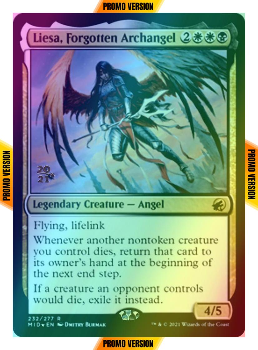 Liesa, Forgotten Archangel [Prerelease] [232s] [Innistrad: Midnight Hunt Promos] [Foil]