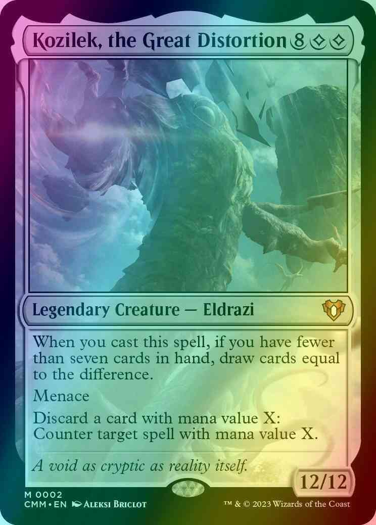 Kozilek, the Great Distortion [2] [Commander Masters] [Foil]