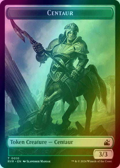 Centaur Token (10) // Elf Knight Token (15) [Ravnica Remastered: Tokens] [Foil]