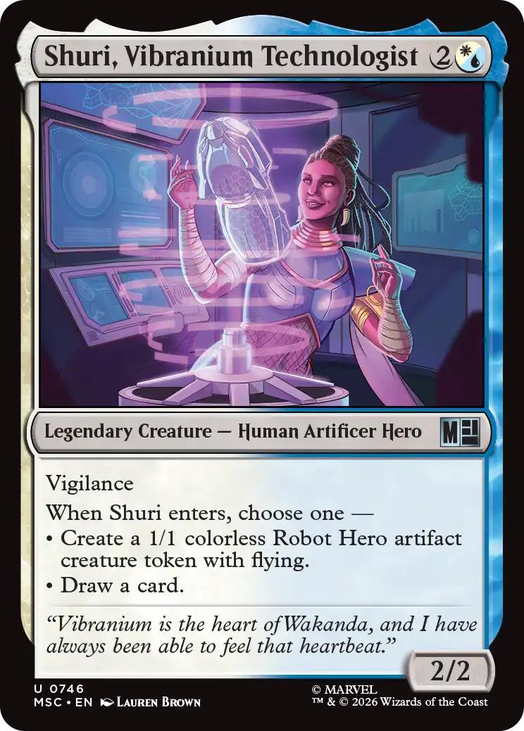 Shuri, Vibranium Technologist [746] [Jumpstart] [Marvel Super Heroes: Commander] [Non-Foil]