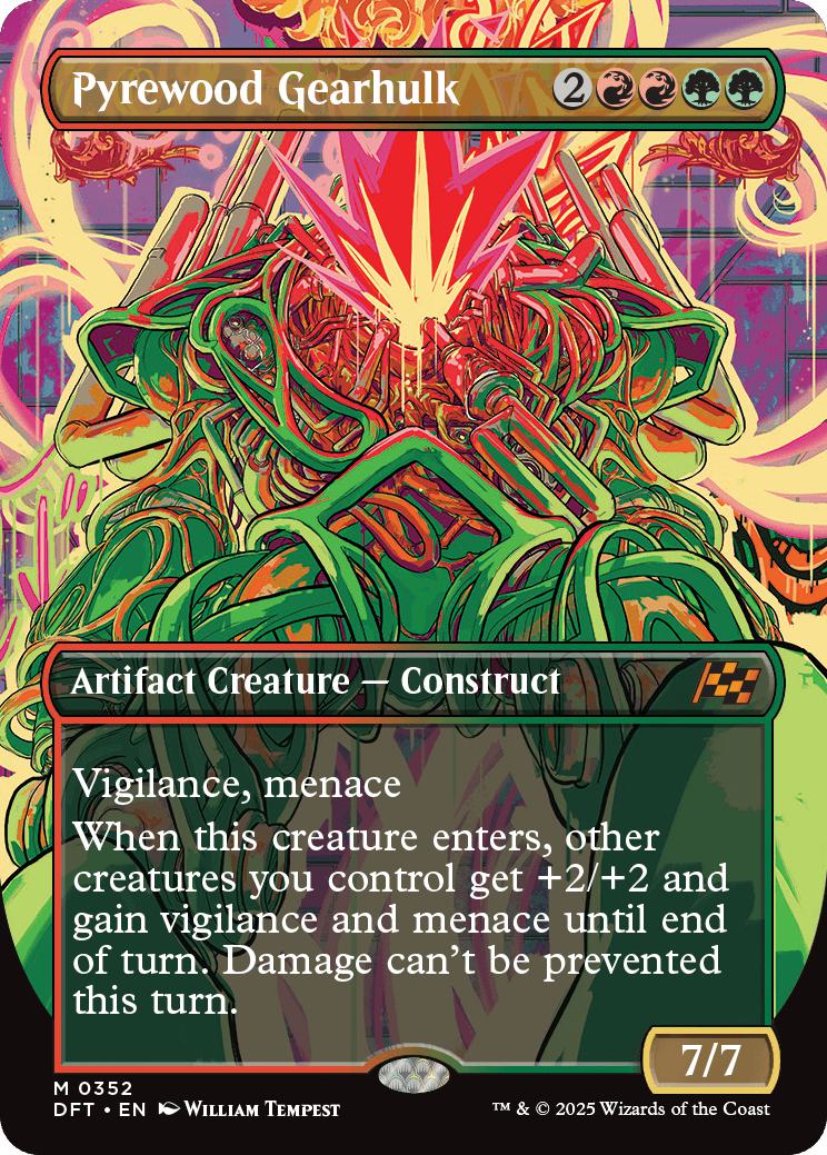 Pyrewood Gearhulk [352] [Borderless] [Graffiti] [Aetherdrift] [Non-Foil]