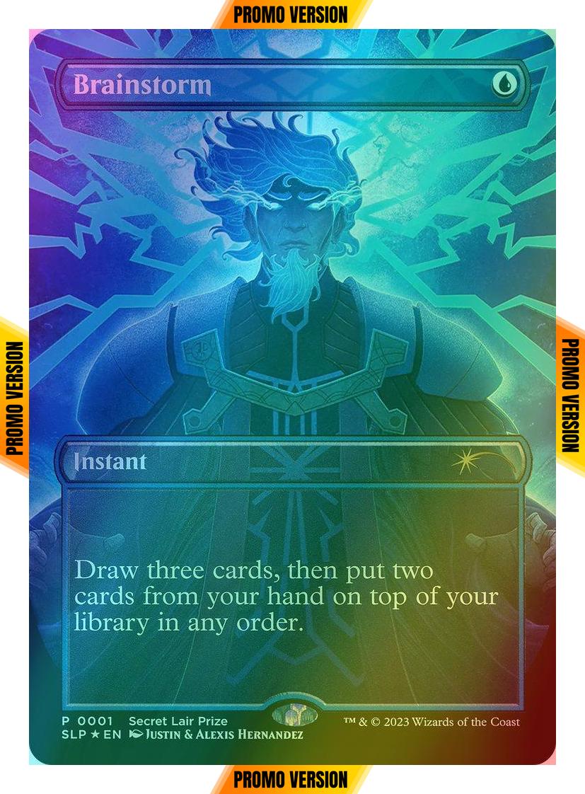 Brainstorm [0001] [Borderless] [Secret Lair Promo] [Foil]