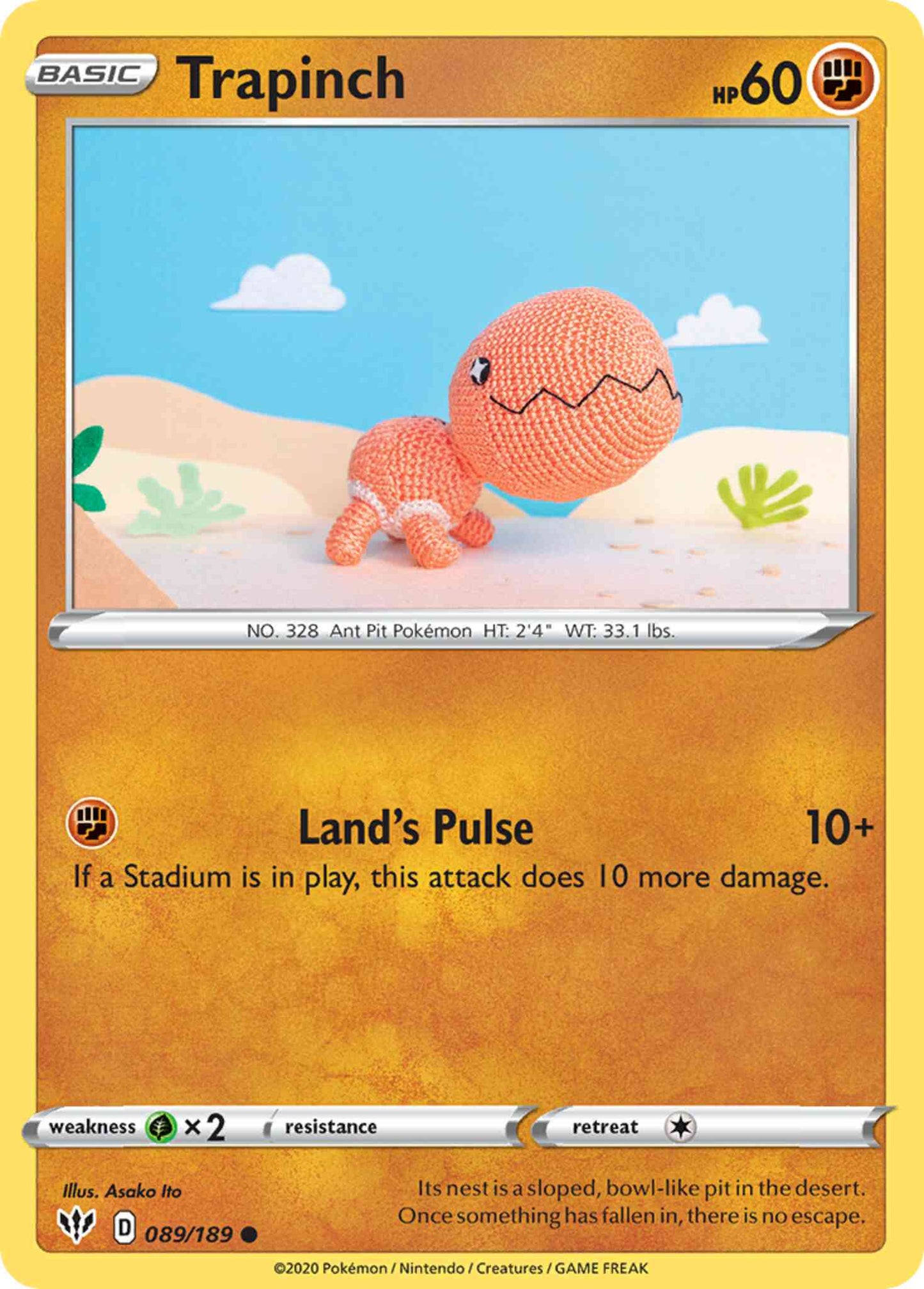 Trapinch - 089/189 - Common [swsh3-089] [Reverse Holo]