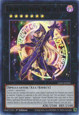 Ebon Illusion Magician - Red - LDS3-EN091 - Ultra Rare - 1st Edition