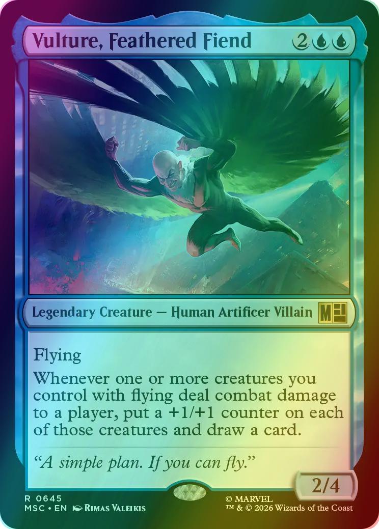Vulture, Feathered Fiend [645] [Jumpstart] [Marvel Super Heroes: Commander] [Foil]