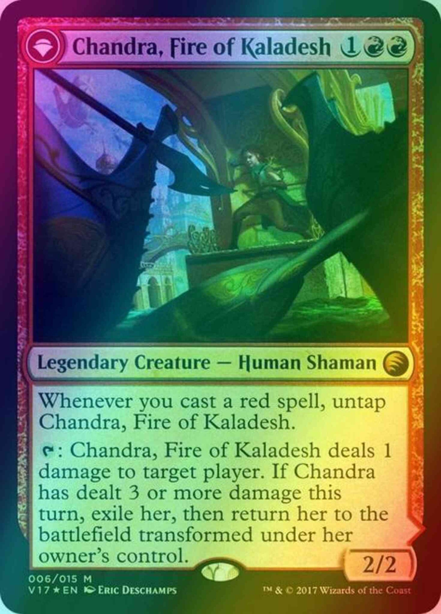Chandra, Fire of Kaladesh // Chandra, Roaring Flame [6] [From the Vault: Transform] [Foil]