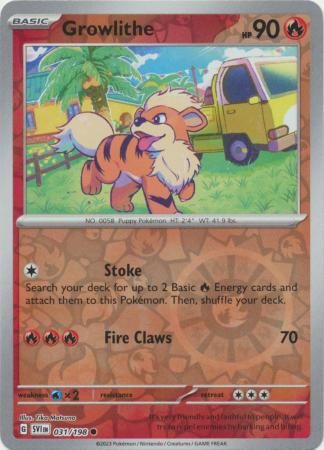 Growlithe - 031/198 - Common [sv01-031] [Reverse Holo]