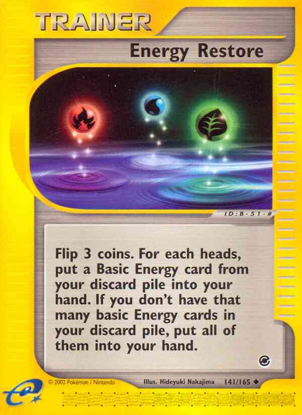 Energy Restore - 141/165 - Uncommon [ecard1-141] [Reverse Holo]