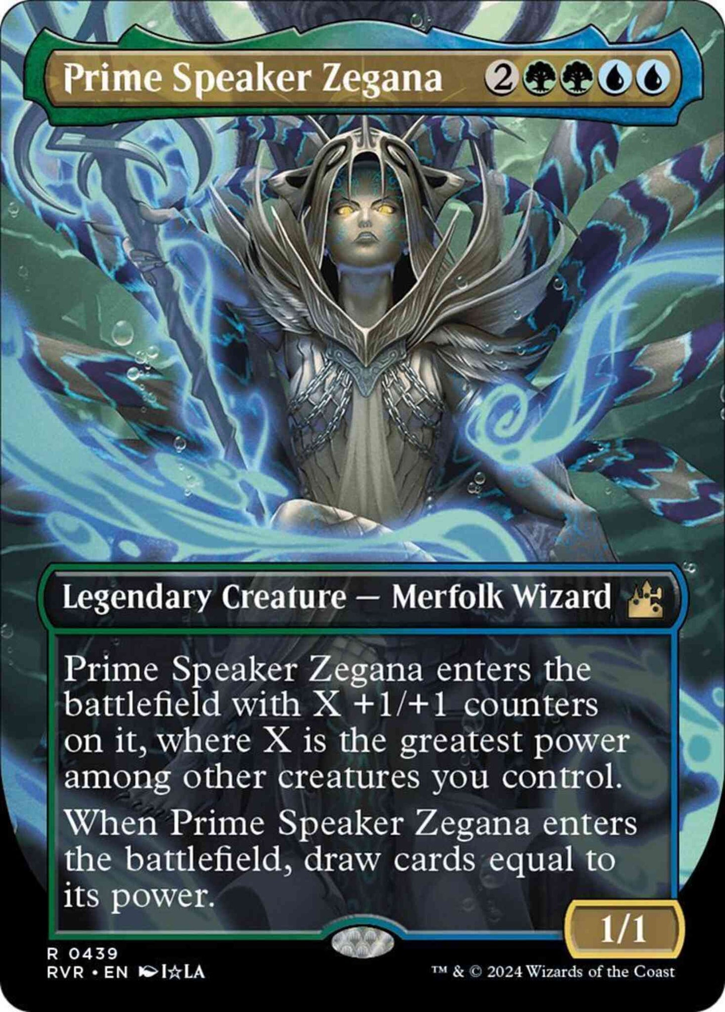 Prime Speaker Zegana [439] [Borderless] [Anime] [Ravnica Remastered] [Non-Foil]