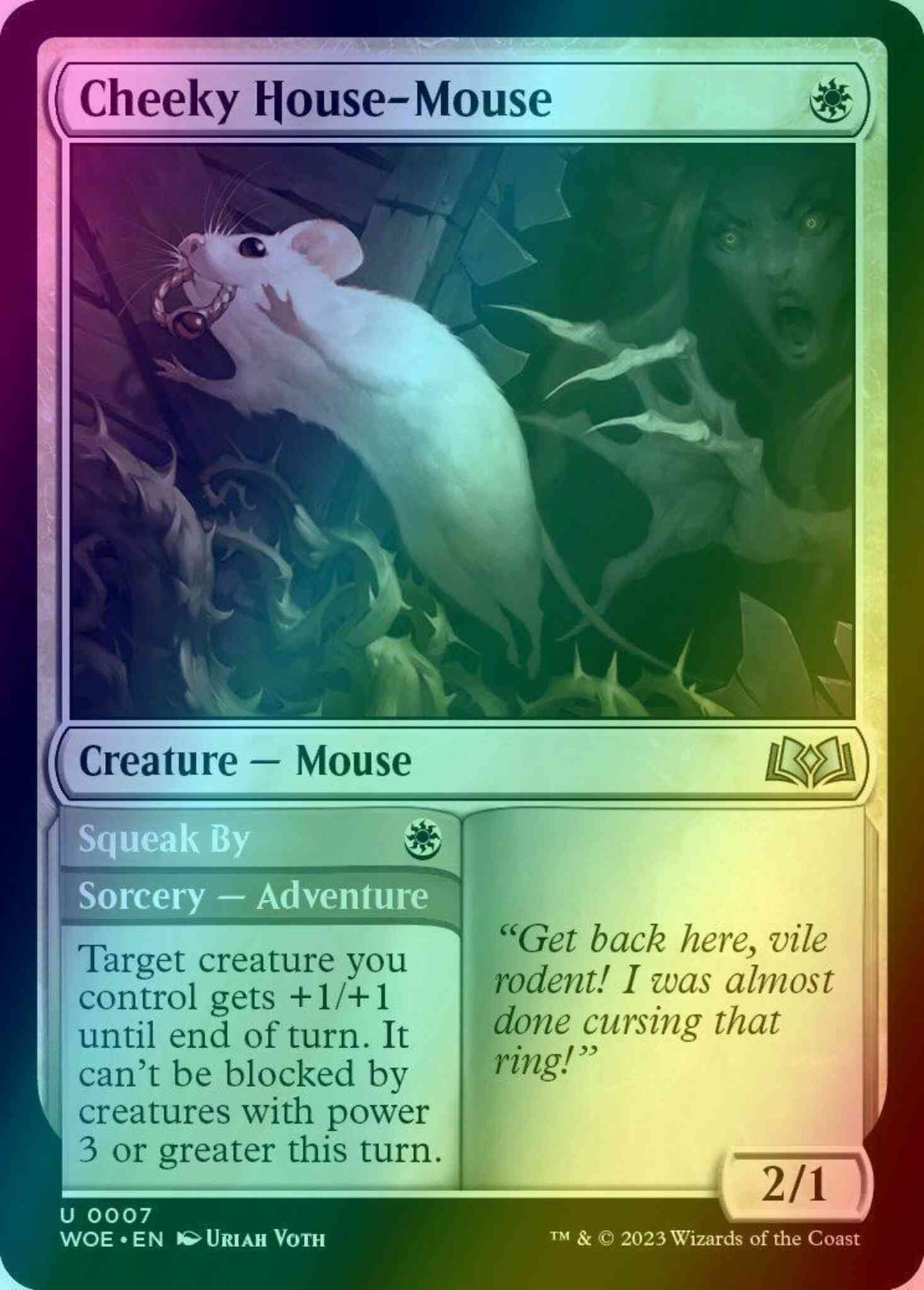 Cheeky House-Mouse // Squeak By [7] [Wilds of Eldraine] [Foil]