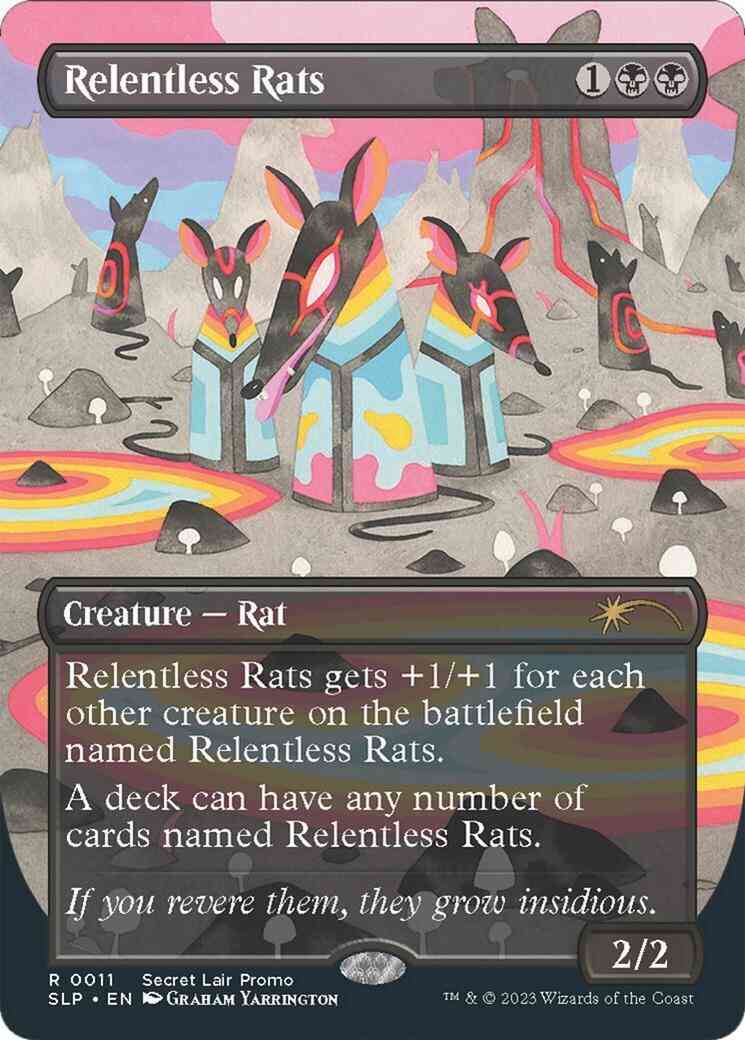 Relentless Rats [0011] [Borderless] [Graham Yarrington] [Secret Lair Promo] [Non-Foil]
