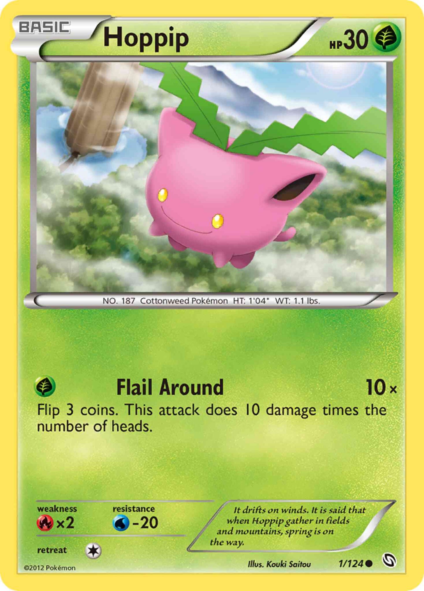 Hoppip - 1/124 - Common [bw6-1] [Non-Holo]