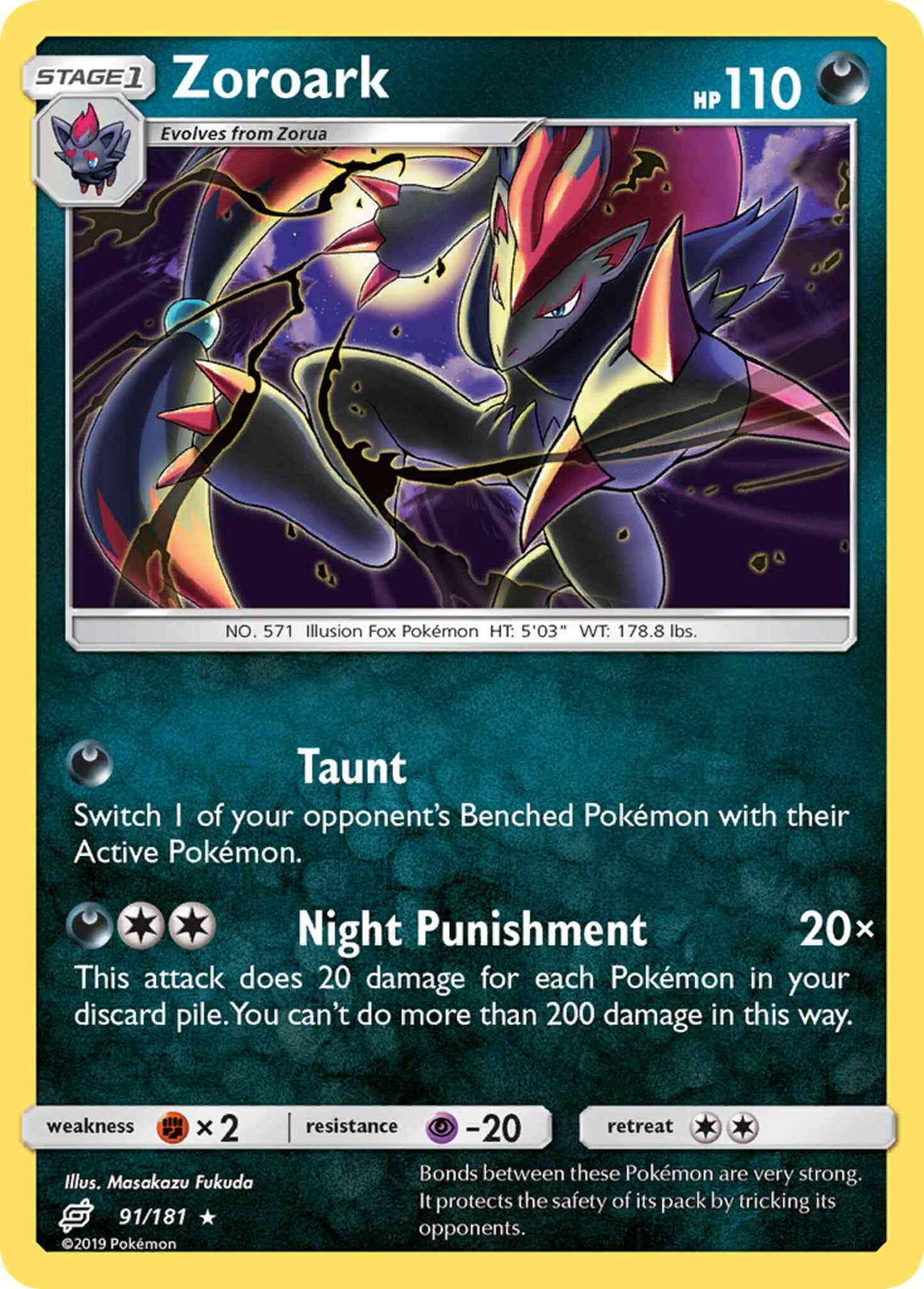 Zoroark - 91/181 - Rare Holo [sm9-91] [Holo]