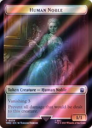 Beast Token (49) // Human Noble Token (39) [Universes Beyond: Doctor Who: Tokens] [Surge Foil]