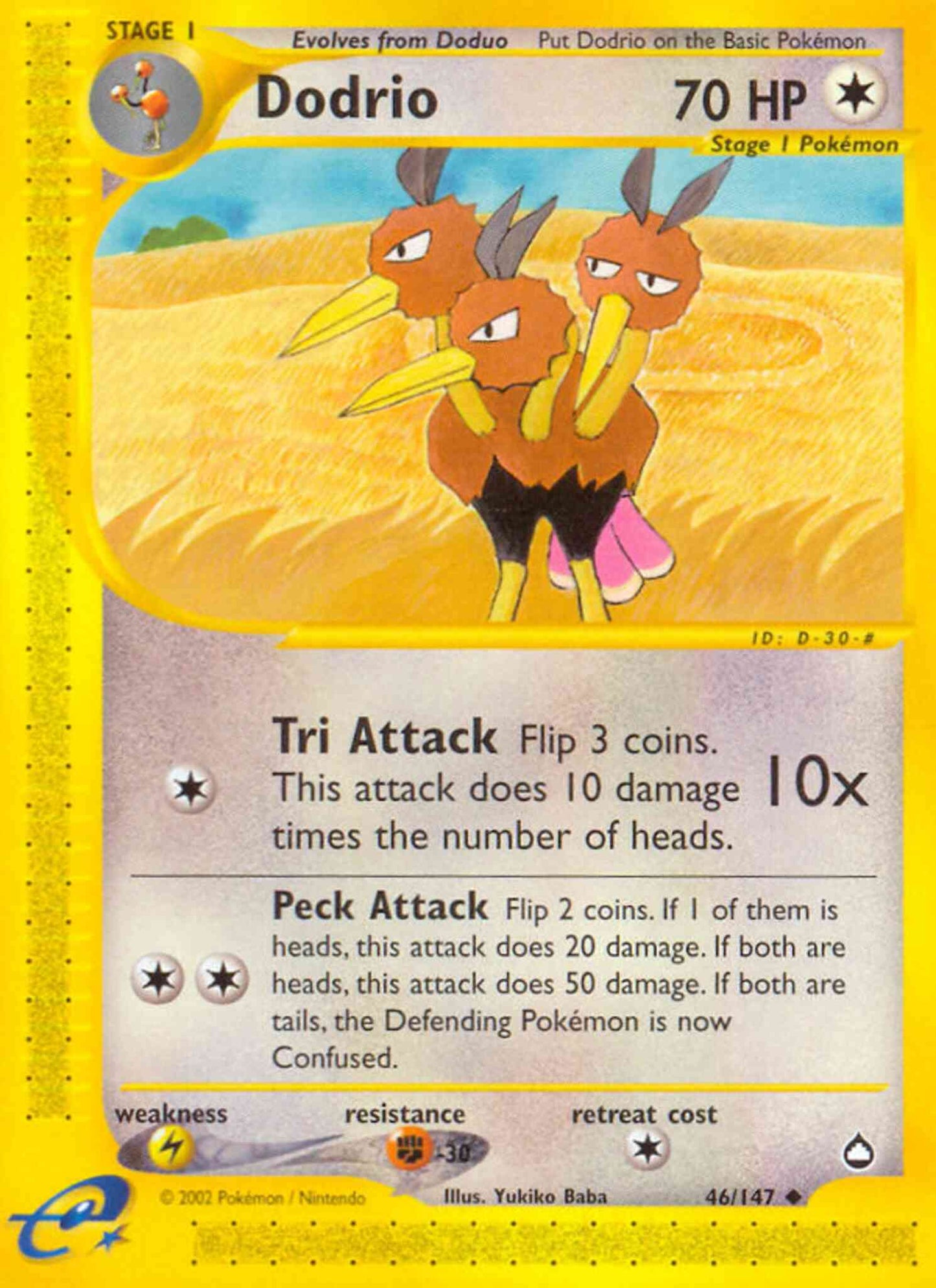Dodrio - 46/147 - Uncommon [ecard2-46] [Non-Holo]