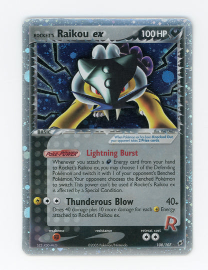 Rocket's Raikou ex — Damaged|Rare Holo EX — ID 18983