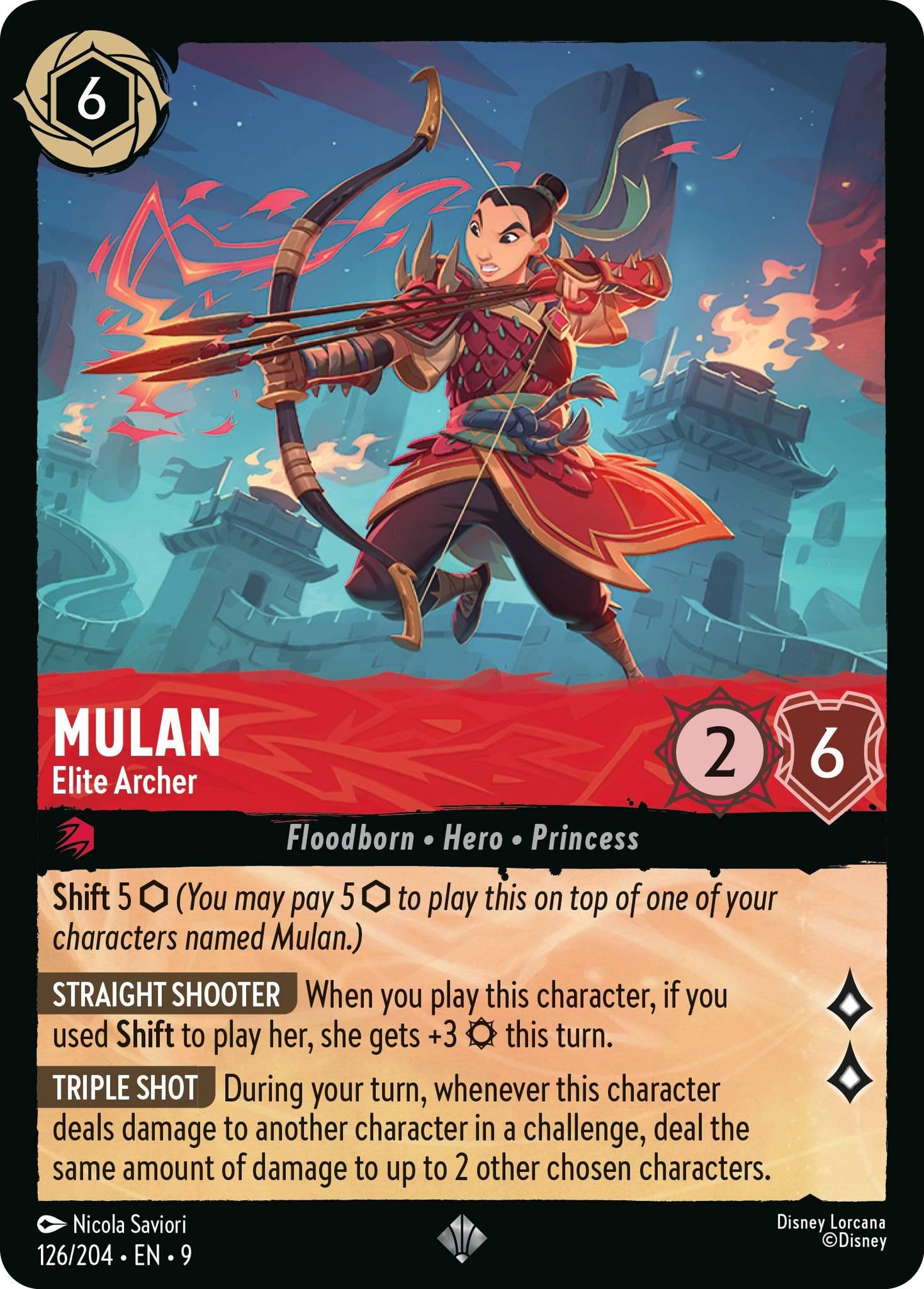 Mulan - Elite Archer - 126/204 [Fabled] [Non-Foil]