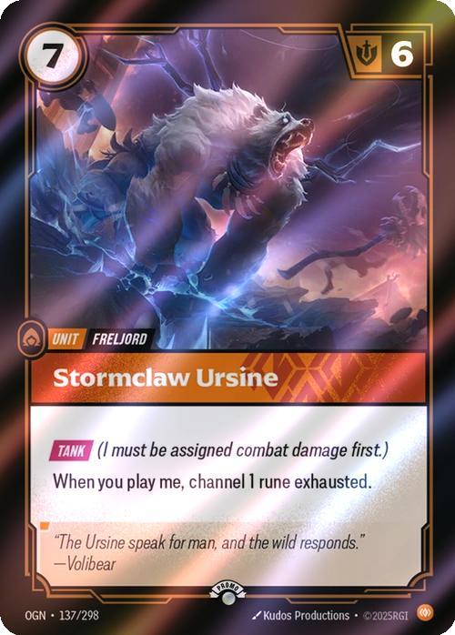 Stormclaw Ursine - 137/298 [Riftbound Organized Play Promotional Cards] [Foil]