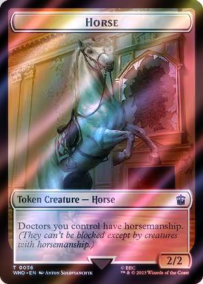 Food Token (57) // Horse Token (36) [Universes Beyond: Doctor Who: Tokens] [Surge Foil]