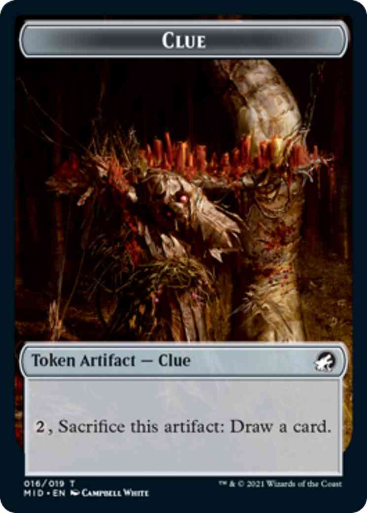 Clue Token (16) // Illusion Token (06) [MID/ZNR Set Symbol] [Challenger Deck 2022 Tokens ] [Non-Foil]