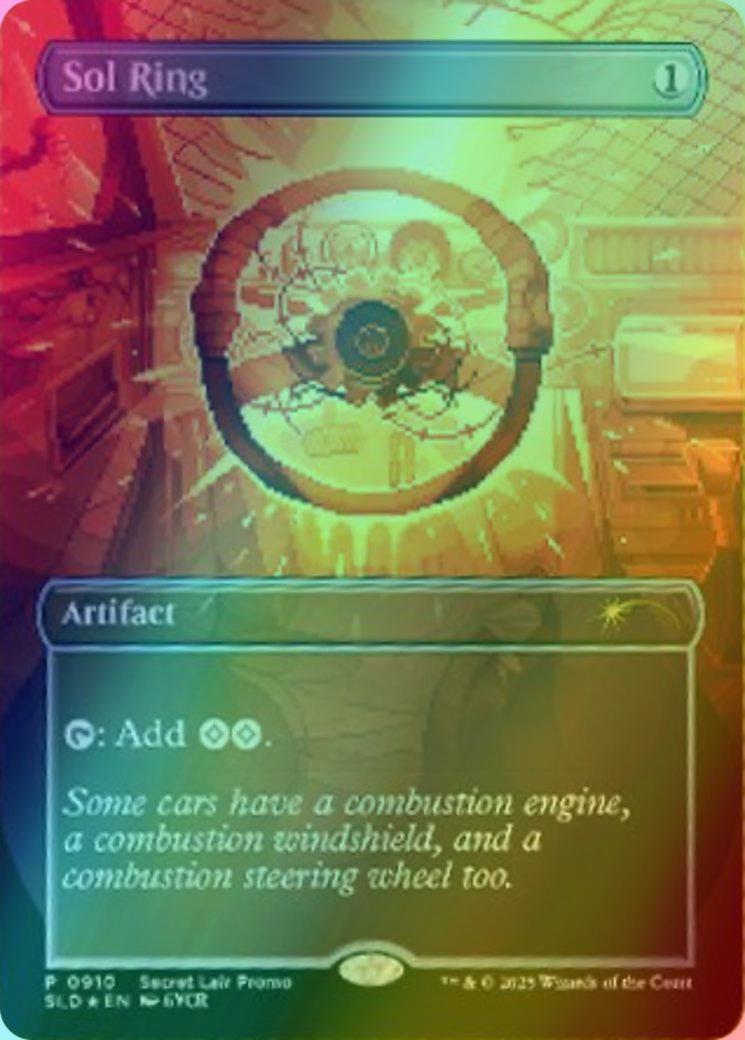 Sol Ring [0910] [Borderless] [Winter Superdrop 2025] [Secret Lair Drop] [Foil]
