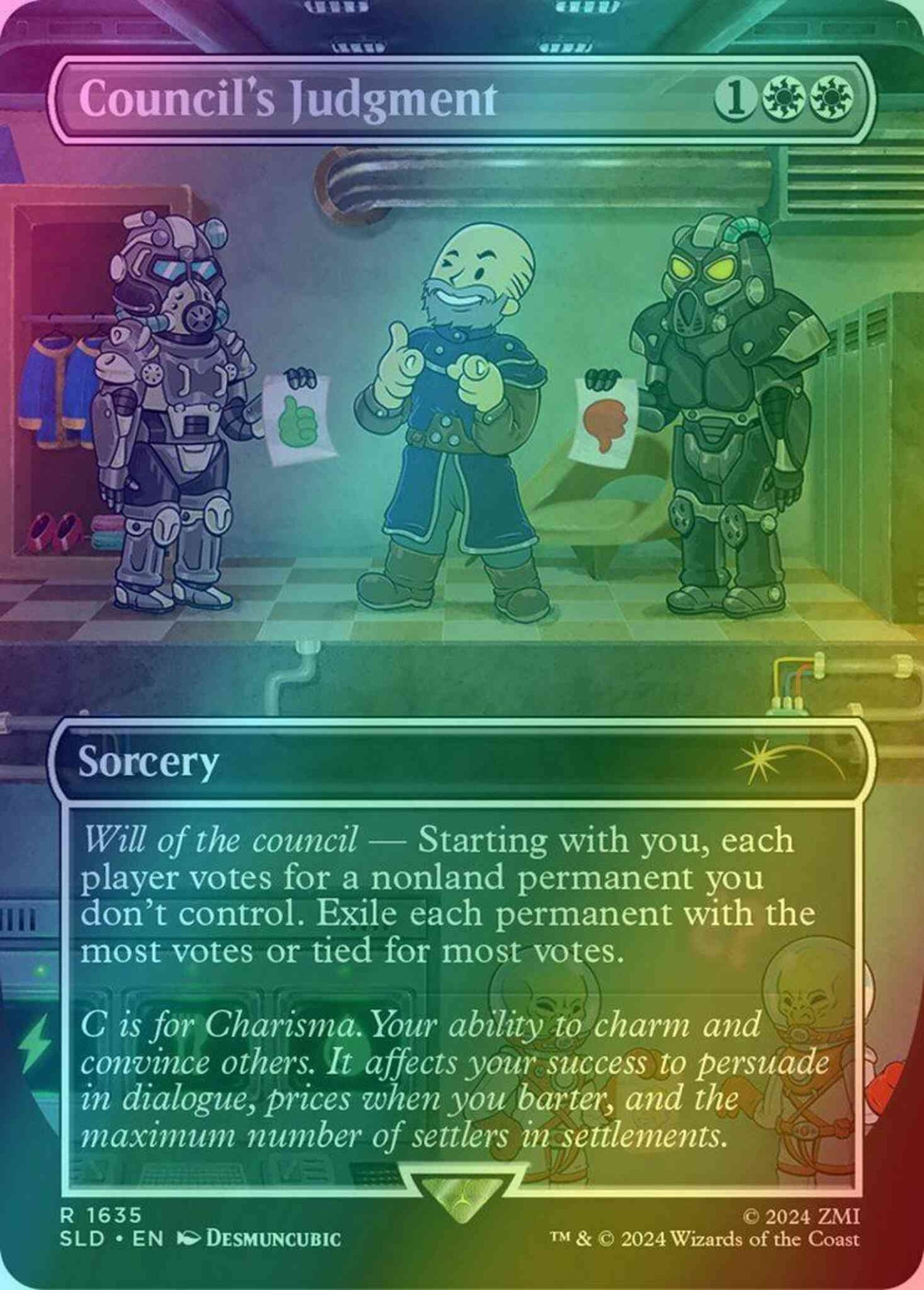 Council's Judgment [1635] [Borderless] [Fallout: S.P.E.C.I.A.L.] [Secret Lair Drop] [Foil]