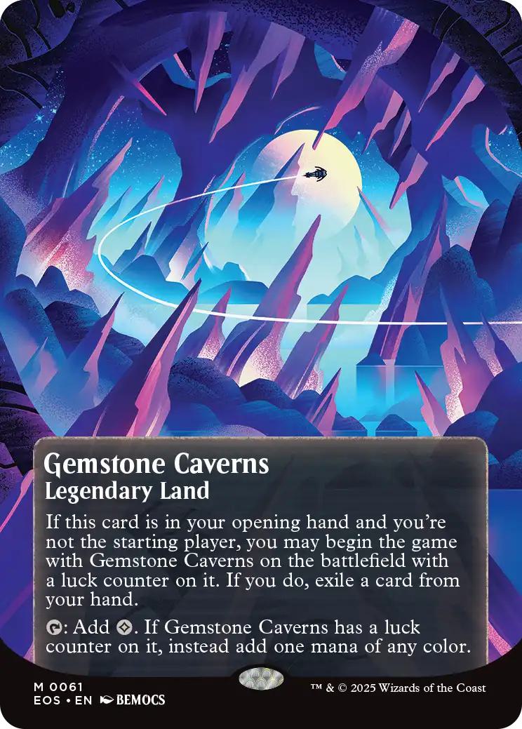 Gemstone Caverns [61] [Borderless] [Poster] [Edge of Eternities: Stellar Sights] [Non-Foil]