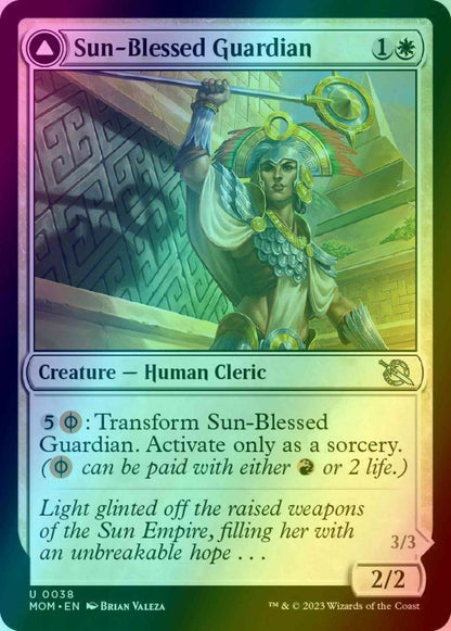 Sun-Blessed Guardian // Furnace-Blessed Conqueror [38] [March of the Machine] [Foil]