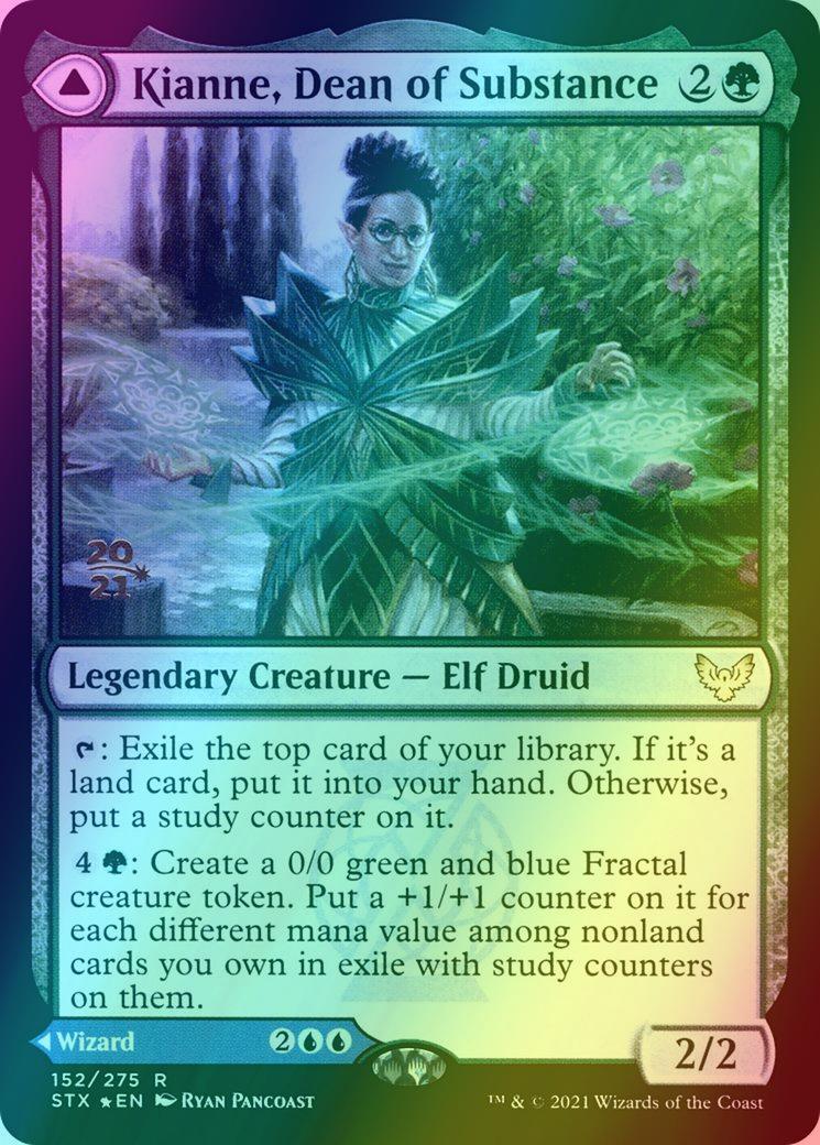 Kianne, Dean of Substance // Imbraham, Dean of Theory [Prerelease] [152s] [Strixhaven: School of Mages Promos] [Foil]