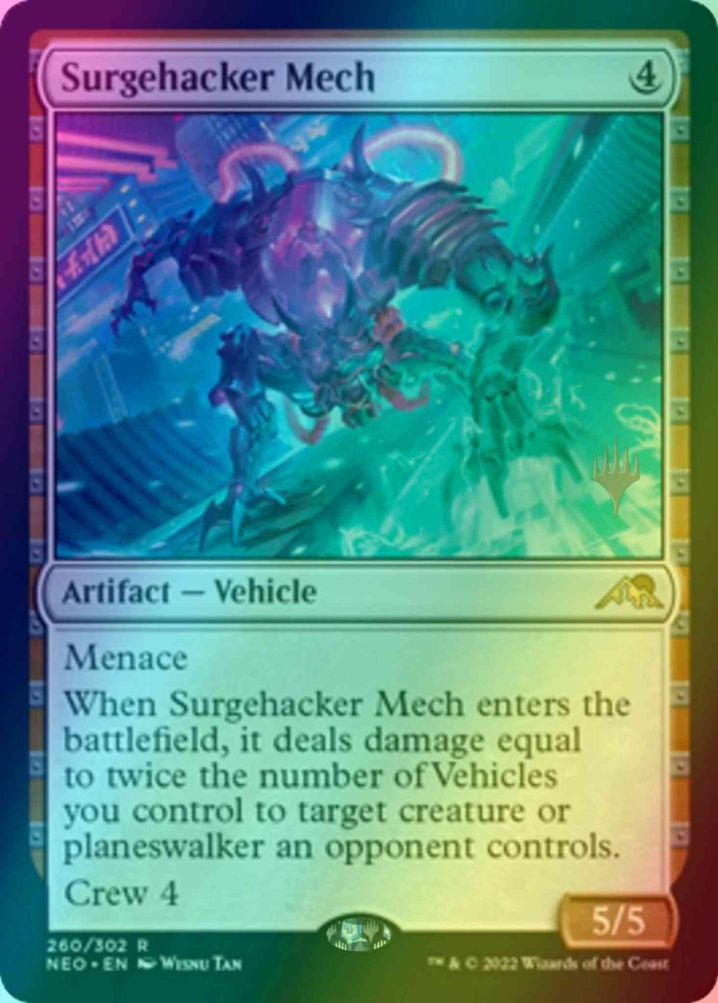 Surgehacker Mech [Promo Pack] [260p] [Kamigawa: Neon Dynasty: Promos] [Foil]