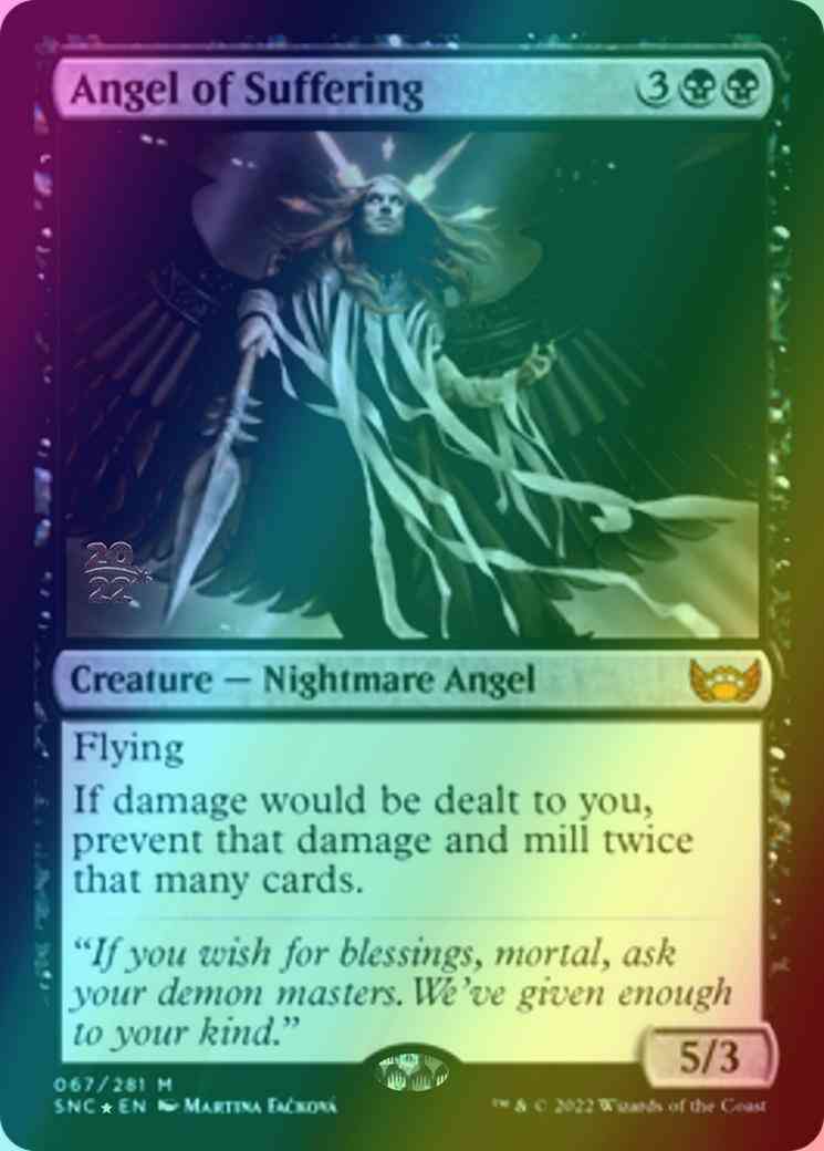Angel of Suffering [Prerelease] [67s] [Streets of New Capenna: Promos] [Foil]