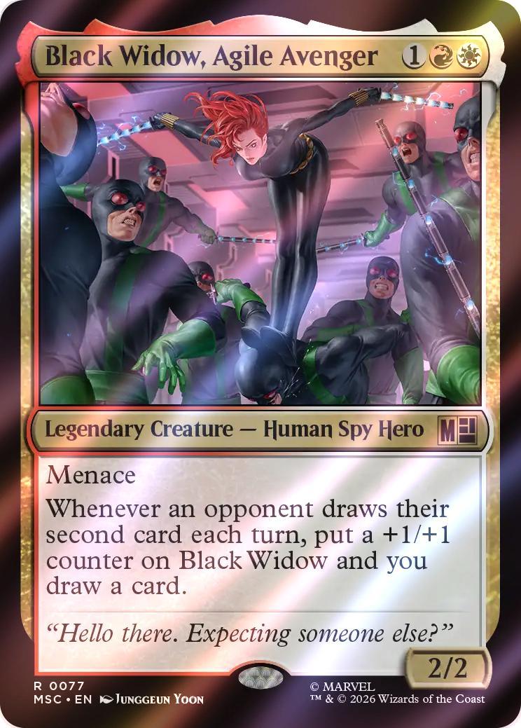 Black Widow, Agile Avenger [77] [Marvel Super Heroes: Commander] [Surge Foil]