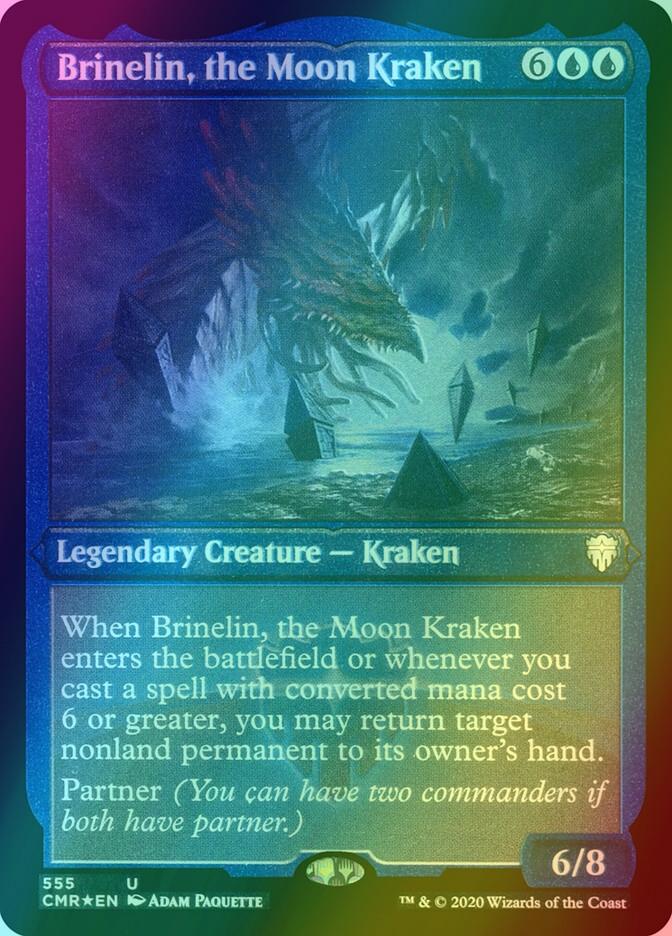 Brinelin, the Moon Kraken [555] [Commander Legends] [Etched Foil]
