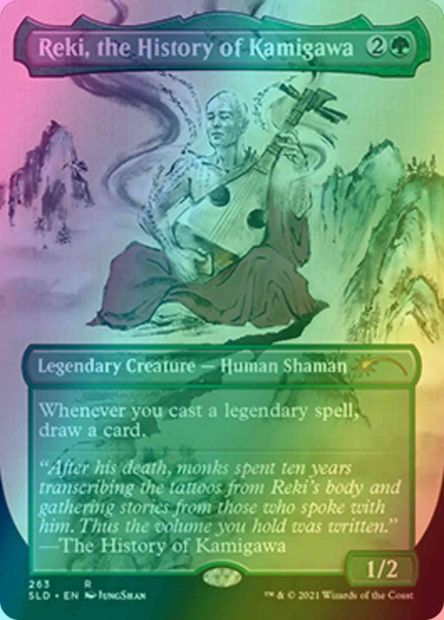 Reki, the History of Kamigawa [0263] [Borderless] [Kamigawa Ink] [Secret Lair Drop] [Foil]