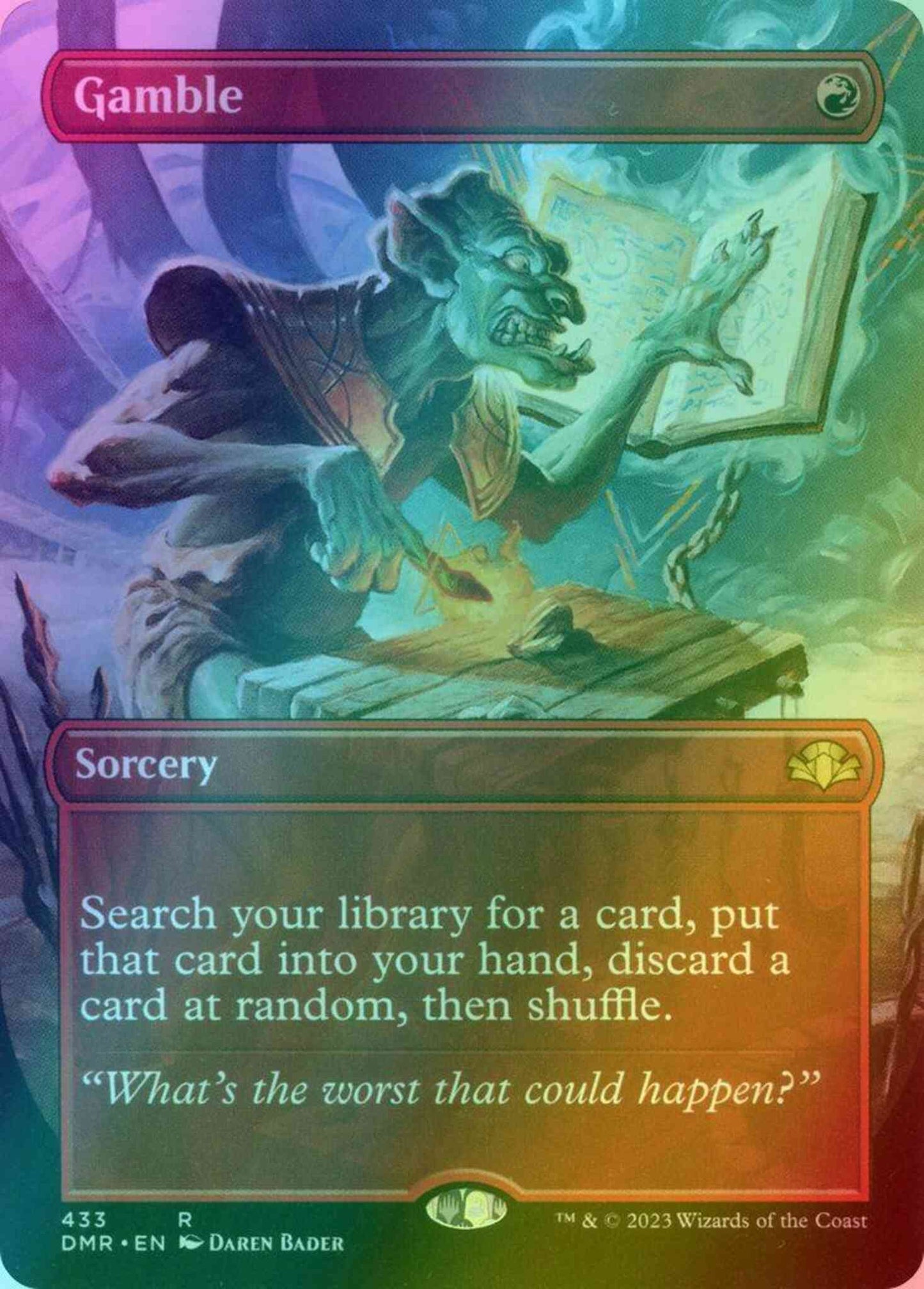 Gamble [433] [Borderless] [Dominaria Remastered] [Foil]