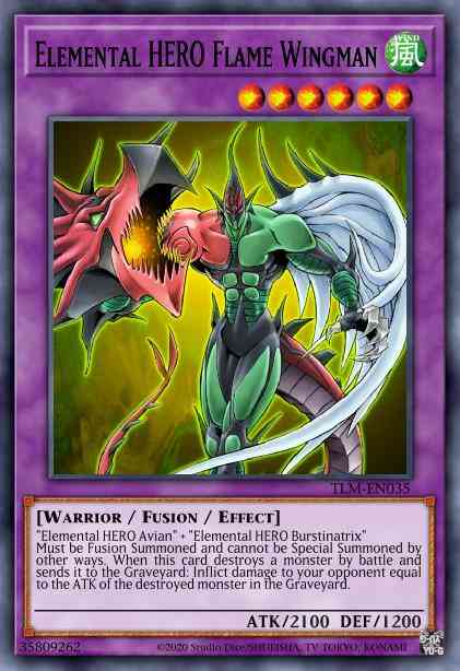 Elemental HERO Flame Wingman - TLM-EN035 - Ultimate Rare - 1st Edition