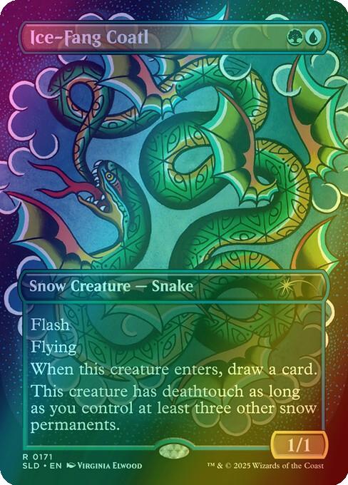 Ice-Fang Coatl [0171] [Borderless] [Inked] [Secret Lair Drop] [Foil]
