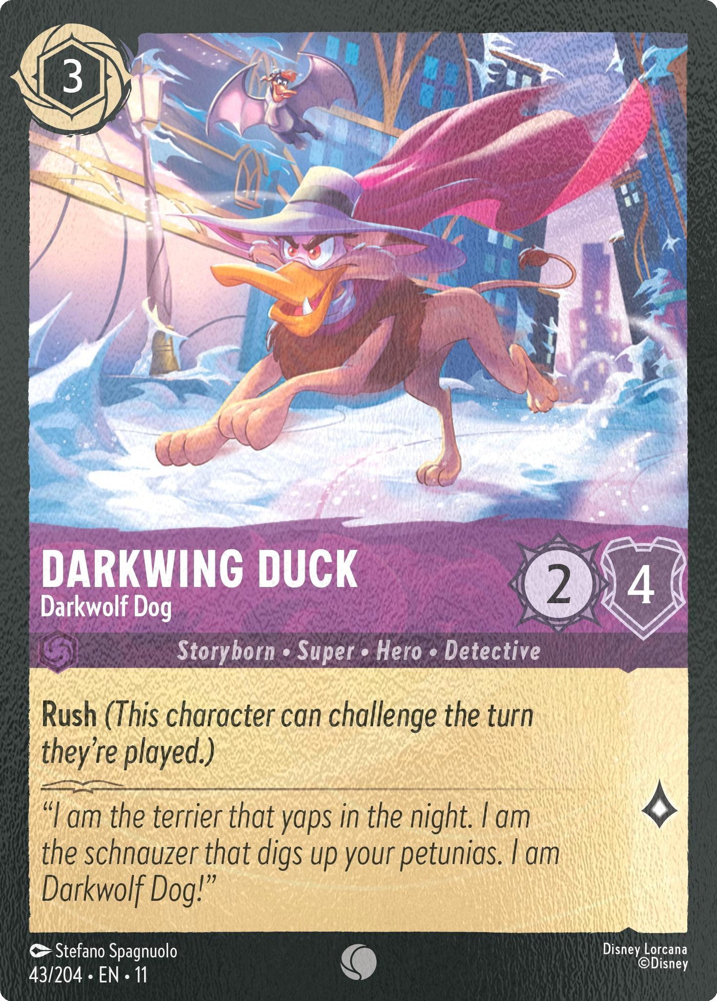 Darkwing Duck - Darkwolf Dog - 43/204 [Winterspell] [Cold Foil]