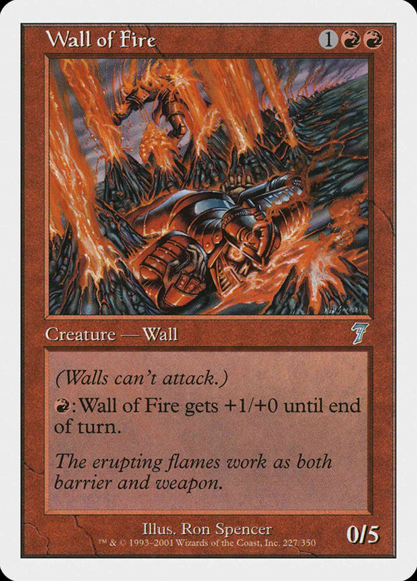 Wall of Fire [227] [Seventh Edition] [Non-Foil]