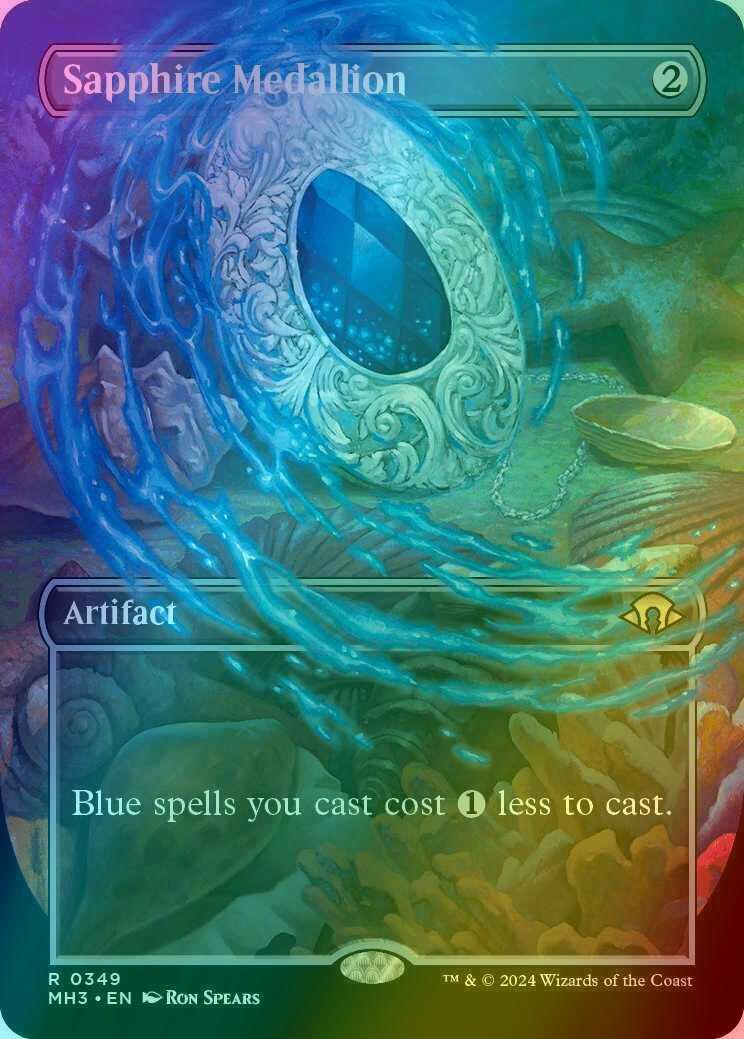 Sapphire Medallion [349] [Borderless] [Frame Break] [Modern Horizons 3] [Foil]