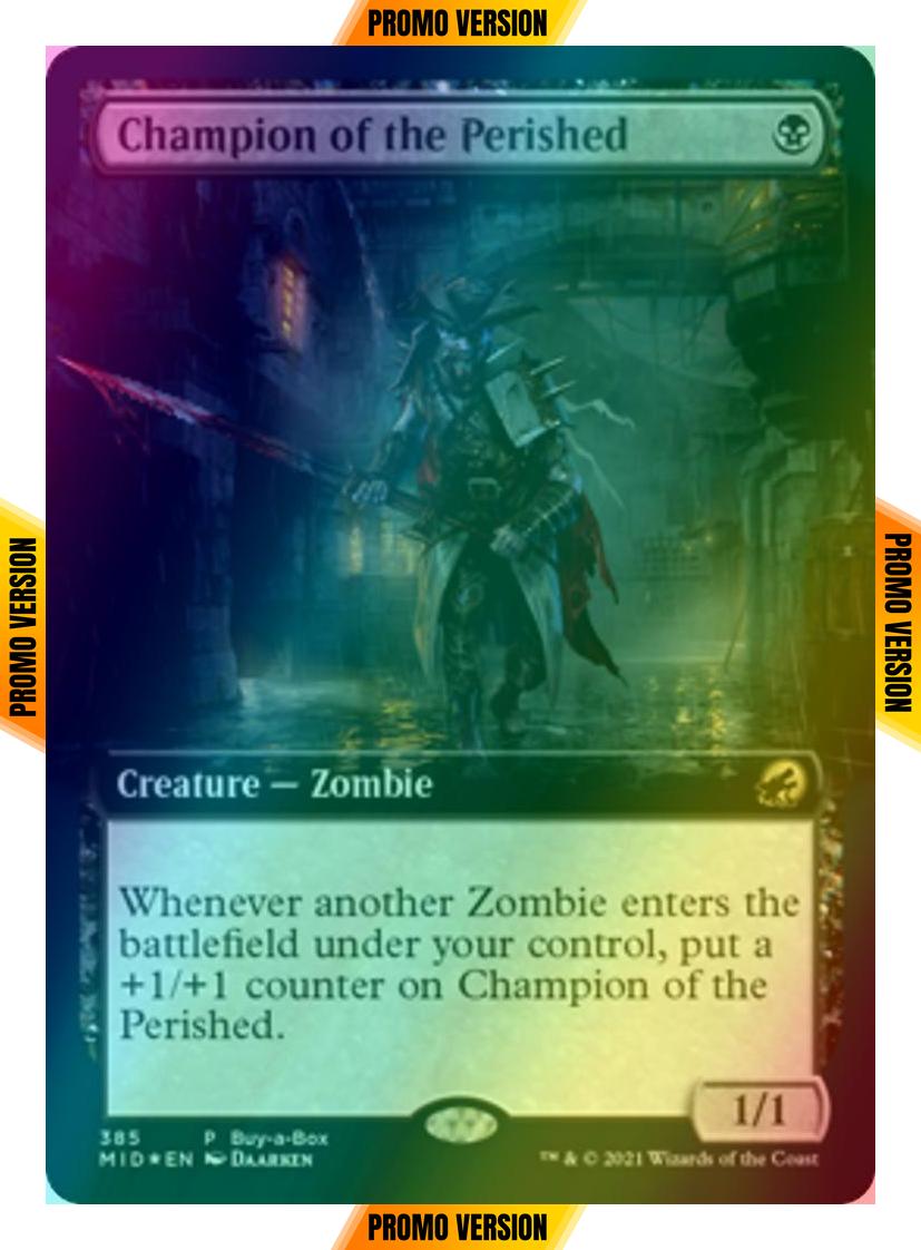 Champion of the Perished [Buy a Box] [Extended Art] [385] [Innistrad: Midnight Hunt] [Foil]