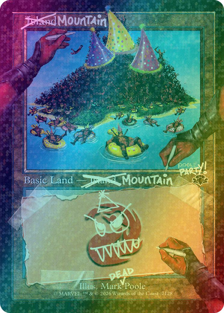 Mountain [7128] [Borderless] [Deadpool: I fixed it (You're Welcome) Pool Part Edition] [Secret Lair Drop] [Pool Part Foil]