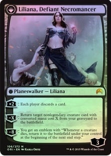 Liliana, Heretical Healer // Liliana, Defiant Necromancer [106s] [Magic Origins Promos] [Foil]