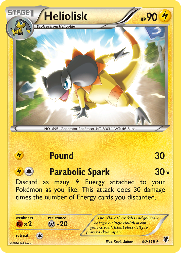 Heliolisk - Theme Deck - 30/119 - Rare Holo [xy4-30] [Non-Holo]